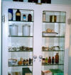 Antique cabinet in Rutherford Hospital Museum