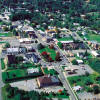 Aerial view of town square, Burnsville NC