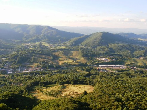 Aerial view of West Jefferson NC