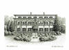 Woodfield Inn in Flat Rock NC, pen & ink drawing by Lee James Pantas